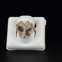 14k Butterfly Ring 