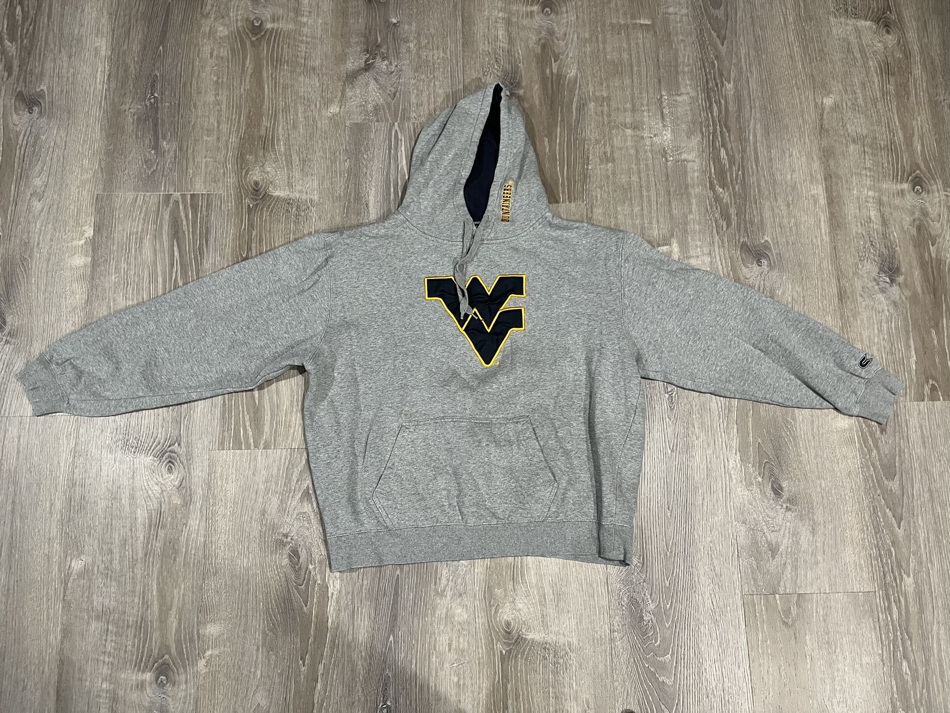 West Virginia Mountaineers WVU Hoodie Mens XL Gray Pullover Sweatshirt NCAA