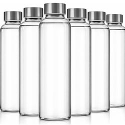 Glass bottles with lid