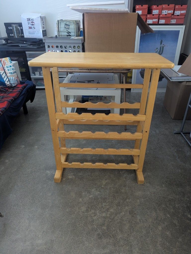 Wine Rack Table And Glass Stand