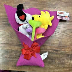 Peanuts Snoopy Woodstock Plush Bouquet Valentine's Day NEW 2025