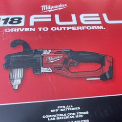 Milwaukee m18 hole hawg right angle drill (tool only)