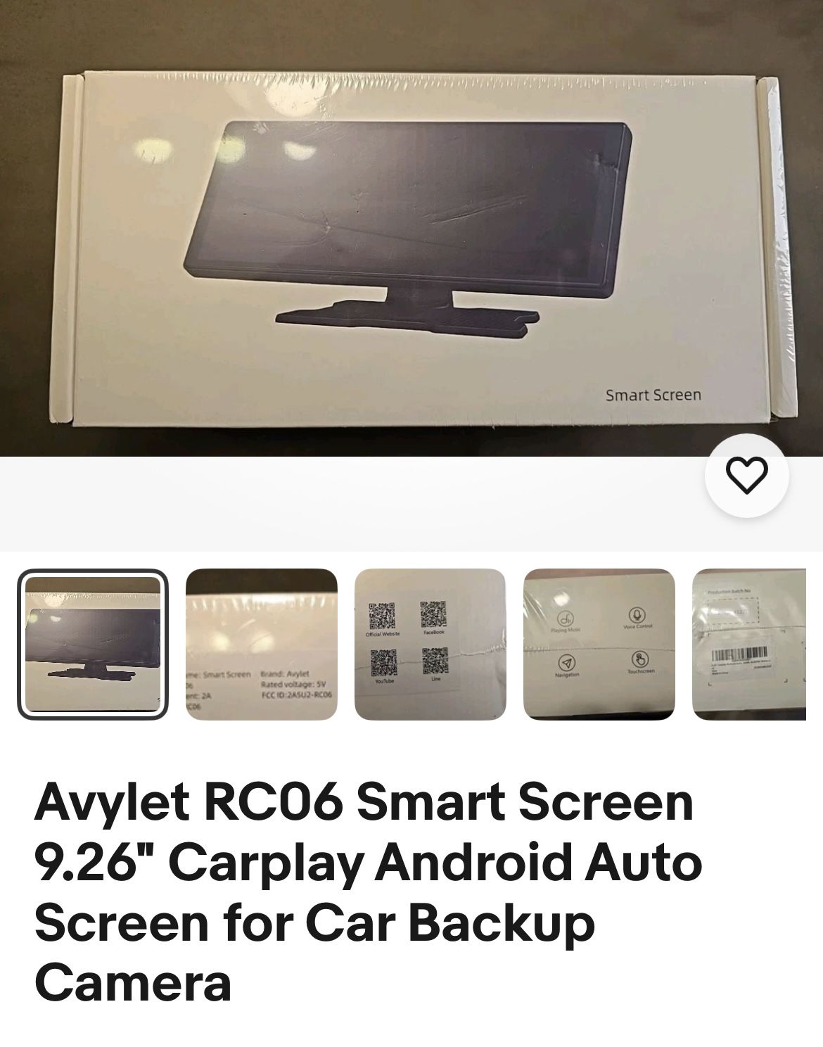 New Portable Carplay 9.26” with Back Up Camera