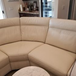 Macy's Julius II Leather Sectional Armless Chair Only