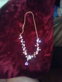 Vintage crystal quartz necklace