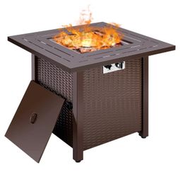 NEW VIVOHOME 28” 50,000 BTU Propane Fire Pit Table – Brown – Unopened