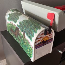 beautiful custom hand painted mailbox