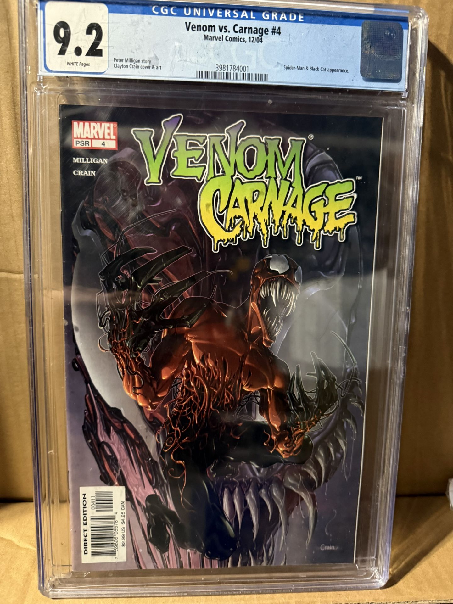 Venom And Carnage CGC 9.2