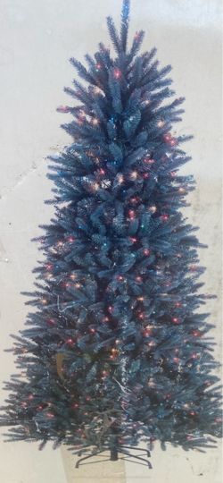 Pre-Lit Artificial Christmas Tree with Multicolor Lights