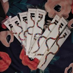 7 Inch Charm Bracelets. Rainbow Stones. 