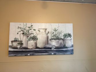 Farmhouse Succulents Canvas Wall Art