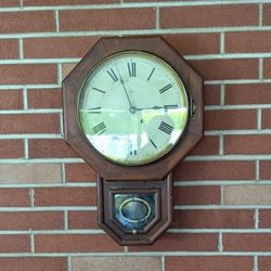 Seth Thomas Octagon 8 Day School Clock 