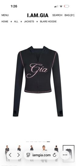 I AM GIA blare hoodie (PINK & BLK)