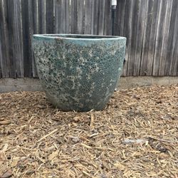 Large blue planter pot