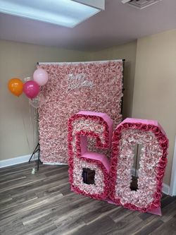 Flower Wall And 60 Floral Numbers