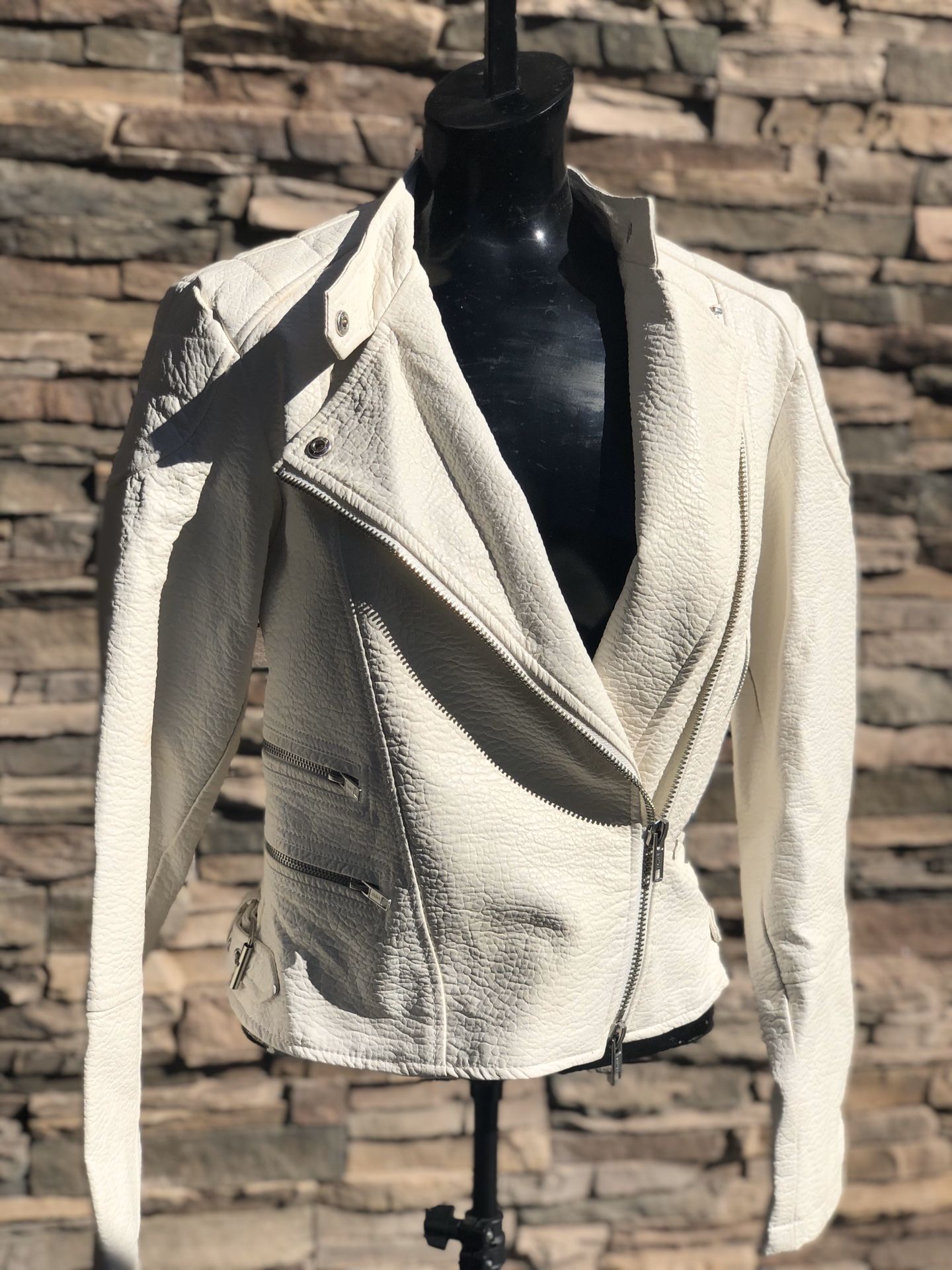 White Biker Jacket
