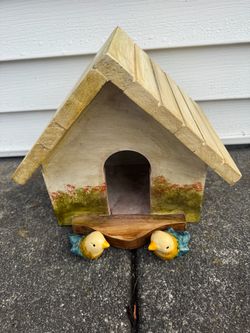 Rare Birdhouse Decor With Birdies