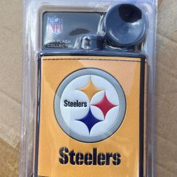New Pittsburgh Steelers 7oz. Plastic Hip Flask W/Logo Wrap