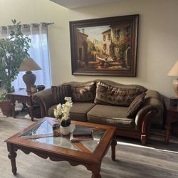 5 Piece  Living Room, Family Room, Couch, & Loveseat Set