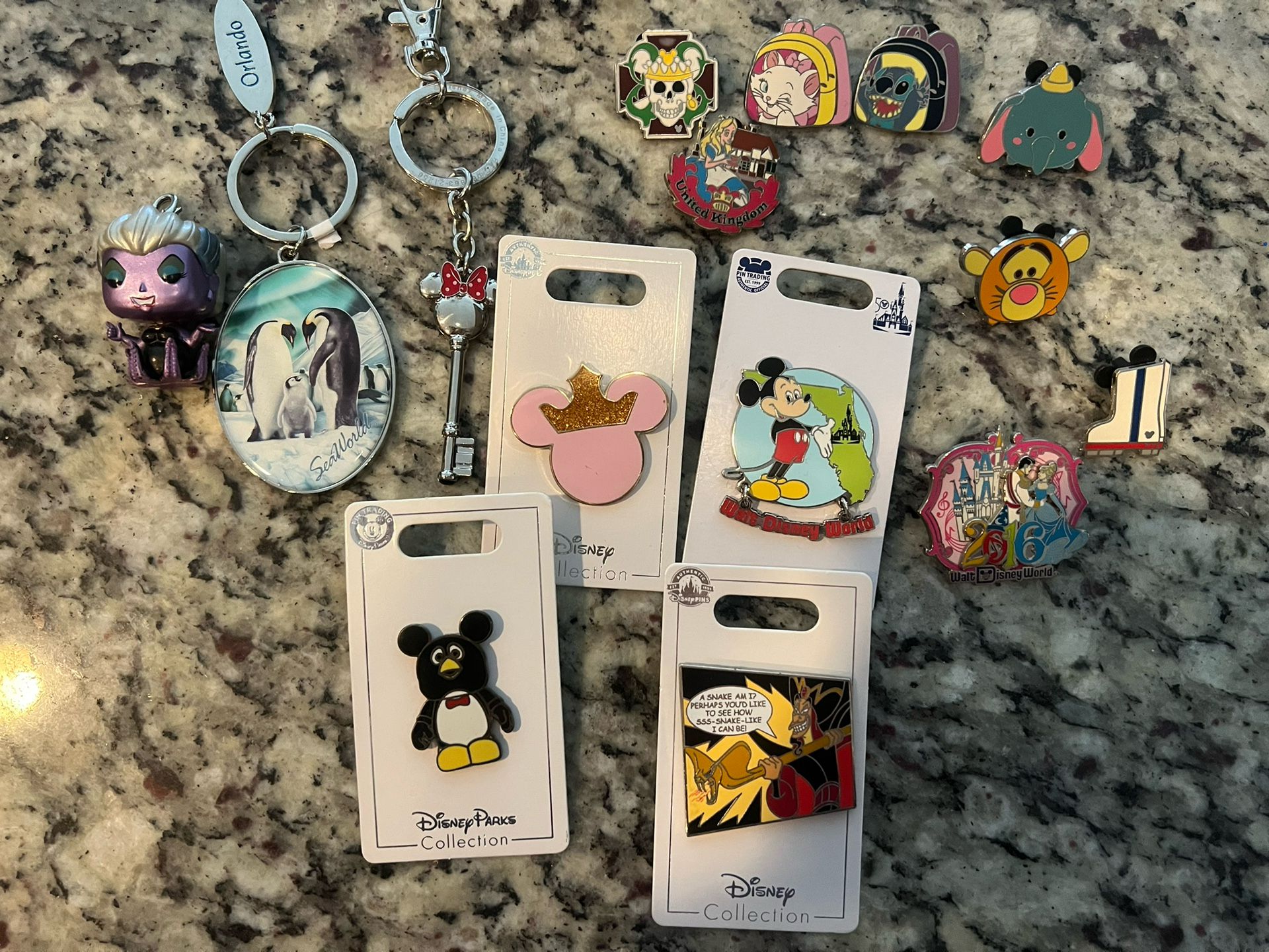 Disney Orlando Sea World Keychains & Pins