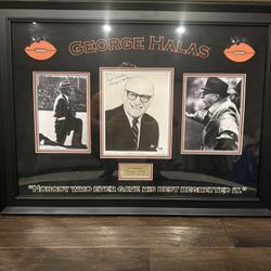 George Halas Autographed Chicago Bears Photo