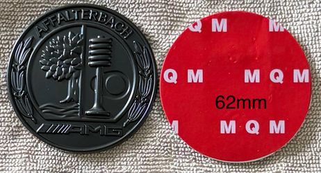 AMG Affalterbach 62mm Black Emblem Badge