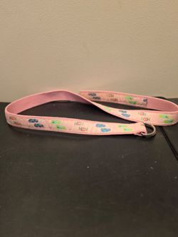LIZ CLAIBORNE Canvas BELT L/XL Flip Flops Print D-RING Pink Large / EXTRA large