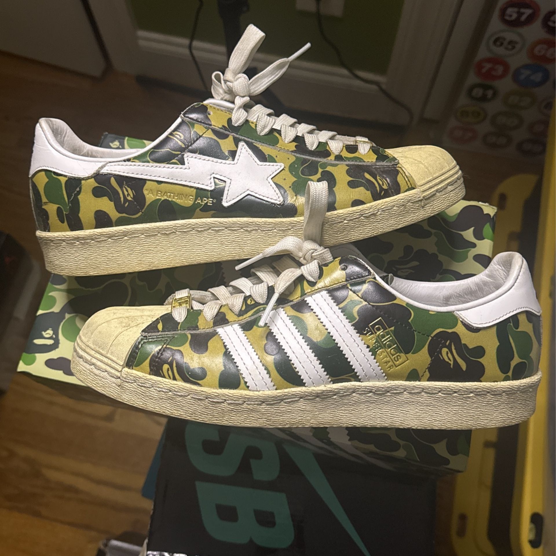 adidas bapesta sz 9.5 men bape supreme balenciaga nike