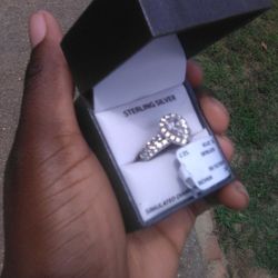 Sterling Silver Diamond Ring