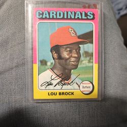 Baseball Card Lou Brock