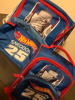 hot wheel backpack and lunchbox