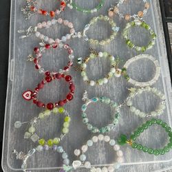 Elastic Bracelets With Charms