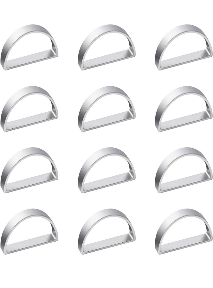 14Pcs Elegant Napkin Buckle Simple Metal Semicircle Napkin Rings Weddings Party Table Decorations for Dining Table Setting Serviettes Buckle Dining Ta