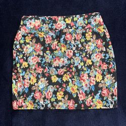 Floral Print Mini Skirt