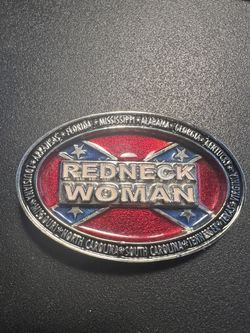 BELT BUCKLE-REDNECK WOMAN-Vintage