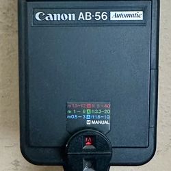 Canon AB-56 Automatic Speedlite Camera Shoe Mount Flash Unit w/Vivitar SL-2 