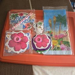 ALL DECORATIONS  FOR BIRTHDAY PARTY ,  ALL FOR $ 4.00  DOLLARS .