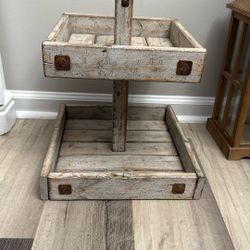 Wooden 2 Tier Tray