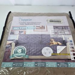 SOFA SLIPCOVER 75"×65" BROWN. NEW.