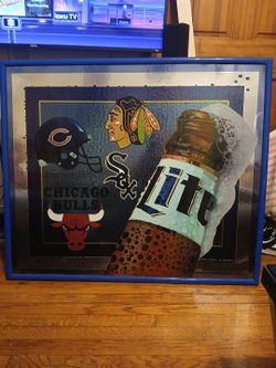 Vintage Official miller lite BAR sign. 1994 beer sign