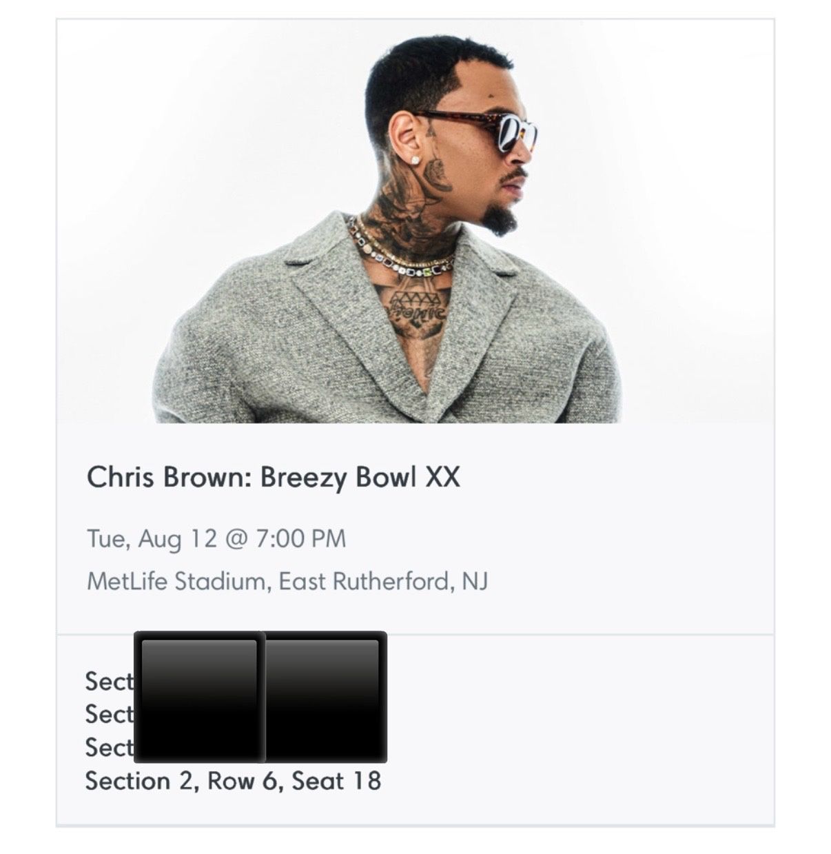 Section 2 Row 6 seat 18