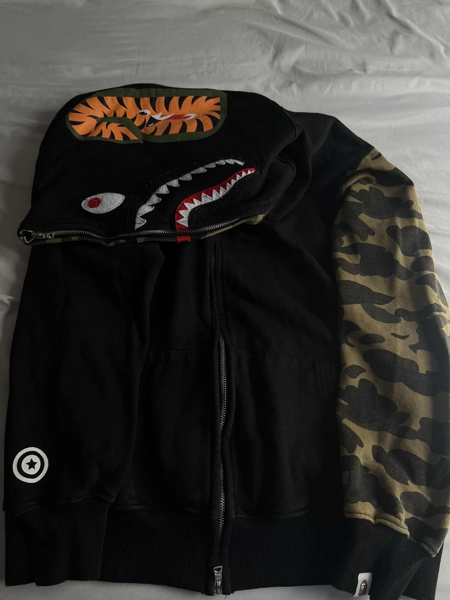 BAPE giant shark full zip hoodie 