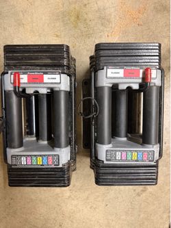 PowerBlock Adjustable Dumbbells — Pair up to 45 lb Each