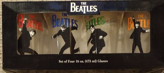 The BEATLES collectors series pint glass 4 Pack