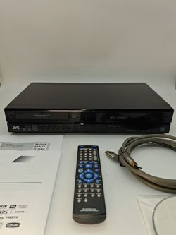 JVC,DVD Recorder/VCR with remote,manual and cable.  HDMI output, Digital tuner. Works fine.