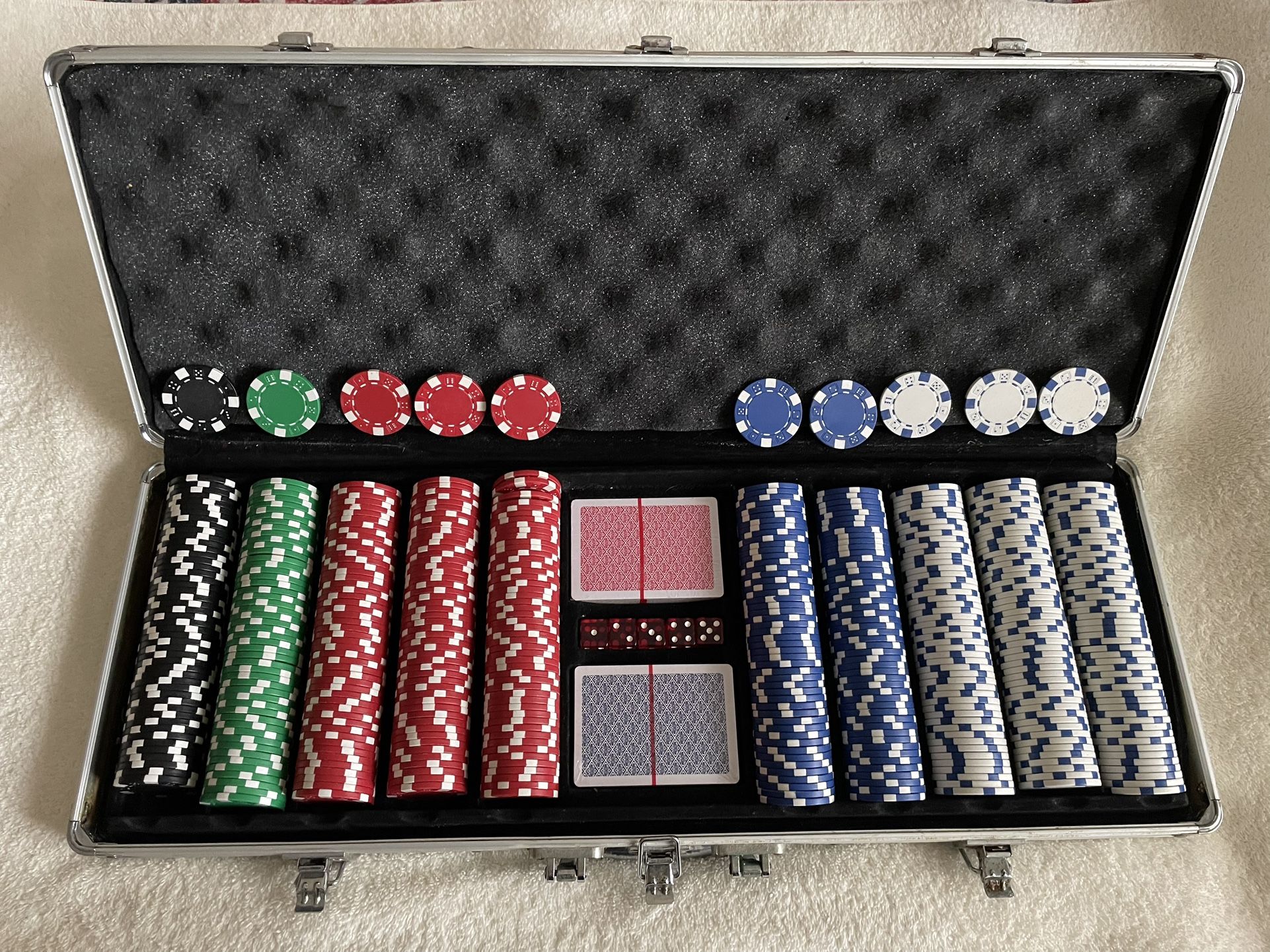 499 “Dice” Poker Chip Set with Case & Accessories.