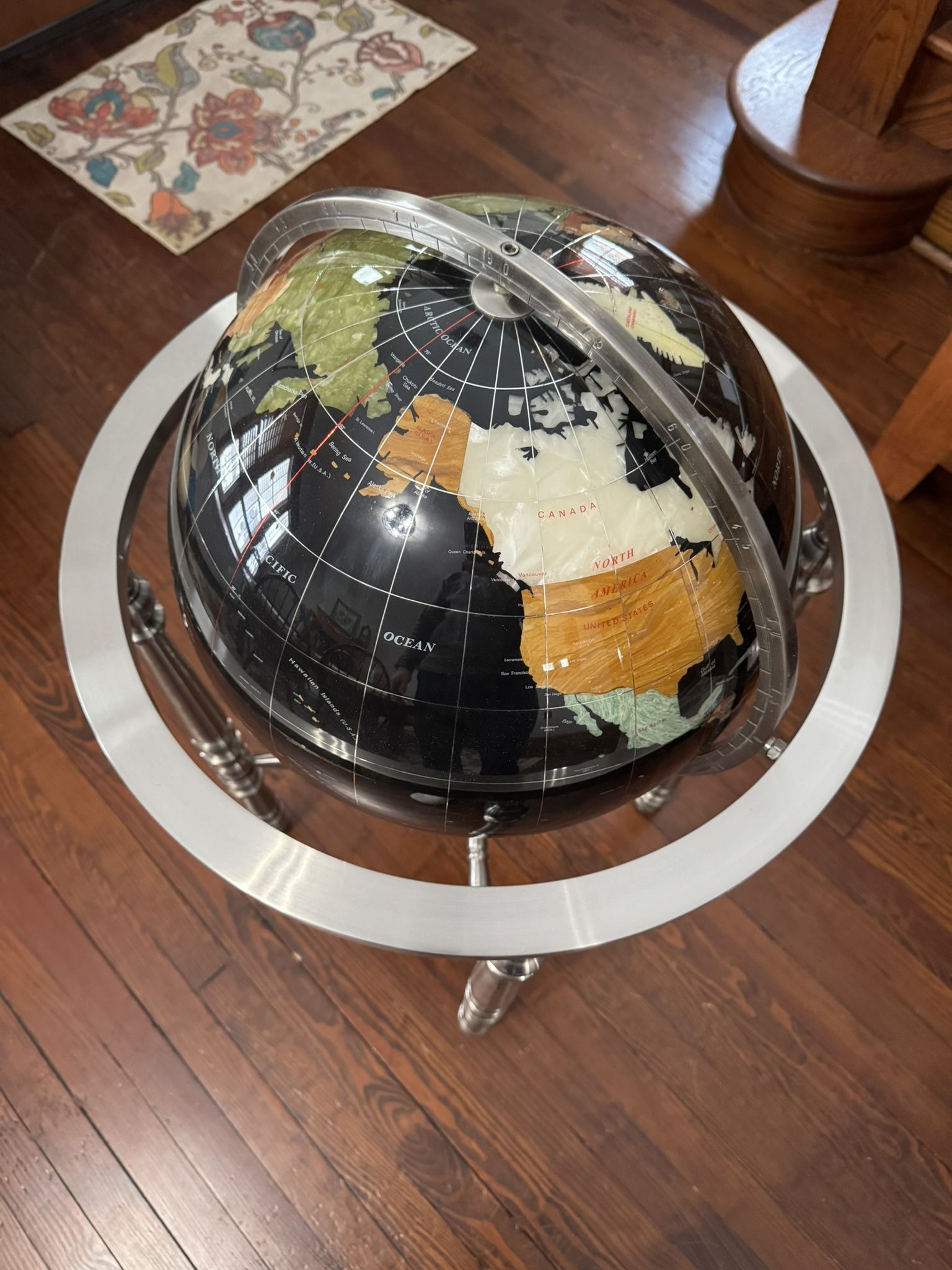 Gemstone Floor Globe 