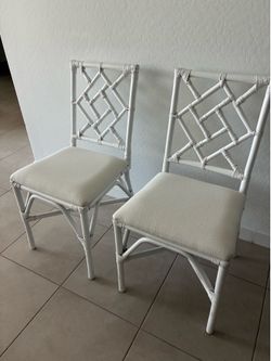 Set of Two Rattan Chairs
