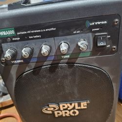 Pyle PWM-A600 100-Watt Battery Powered PA System with Wireless , No ac adapter