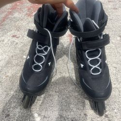 Rollerblade Zetrablade Men's Adult Fitness Inline Skate, Black and Silver